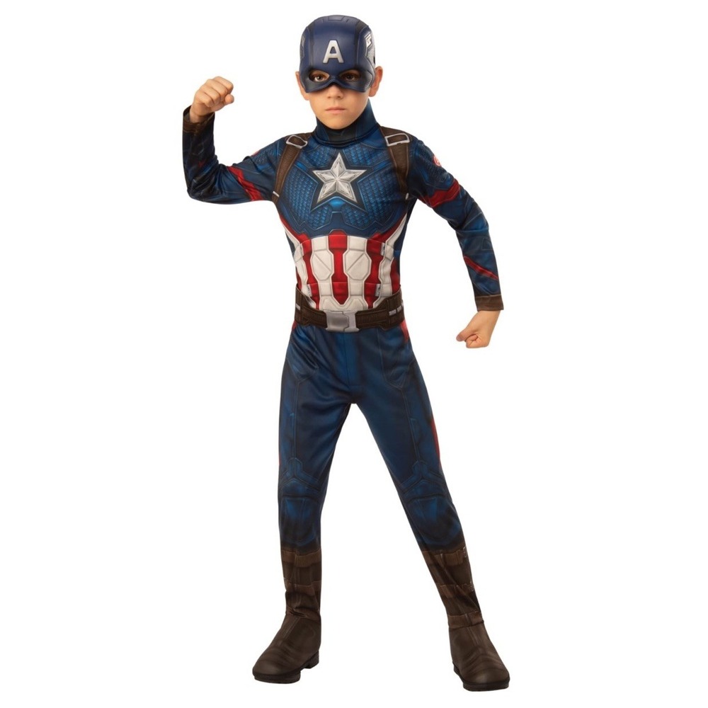 Captain America Marvel Avengers Child Boy's Halloween Costume S (4/6) 3-4Yrs NEW